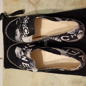 Chanel Navy Blue Espadriles Limited Edition